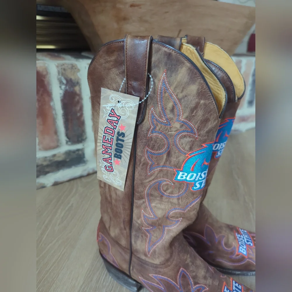 Boise State University Broncos Gameday Board Room Boots Mens Cowboy Boots 11